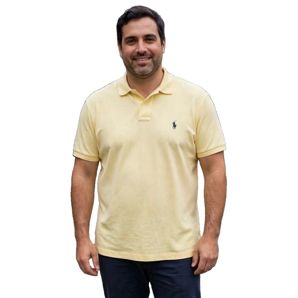 Polo Ralph Lauren Men's XL Polo Shirt Yellow NWOT New Pony Logo Short Sleeve